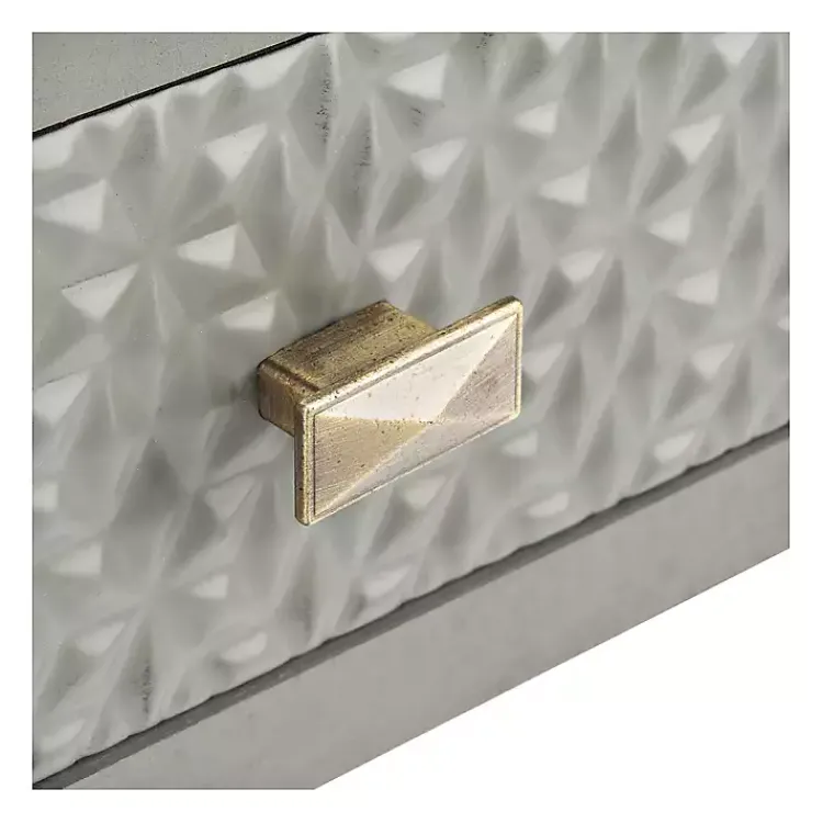 Kirklands Home Accent & End Tables|Evelina Textured Single Drawer Accent Table Gray