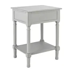 Kirklands Home Accent & End Tables|Evelina Textured Single Drawer Accent Table Gray