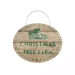 Discount Evergreen Christmas Tree Farm Wall Plaque Christmas Art & Wall Decor