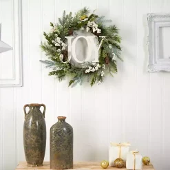 Evergreen Pineberry Joy Wreath Christmas Wreaths