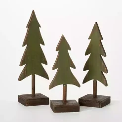 Ever Tree Wood Figurines, Set of 3 Christmas Decorations