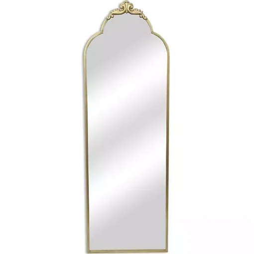 Kirklands Home Full Length & Floor Mirrors|Everlaine Modern Victorian Leaner Mirror Gold