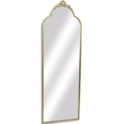 Kirklands Home Full Length & Floor Mirrors|Everlaine Modern Victorian Leaner Mirror Gold