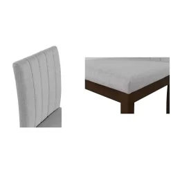 Kirklands Home Dining Chairs|Everly Upholstered Dining Chairs, Set of 2 Gray