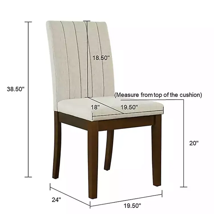 Kirklands Home Dining Chairs|Everly Taupe Upholstered Dining Chairs, Set of 2 Tan