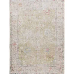 Kirklands Home Area Rugs|Faded Botanical Washable Area Rug, 5x7