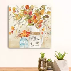 New Fall Breeze Autumn Leaves Canvas Print, 20x20 in. Fall