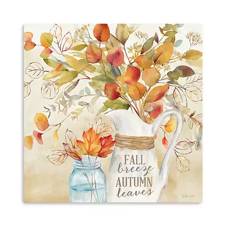 Fall Breeze Autumn Leaves Canvas Print, 30x30 in. Fall