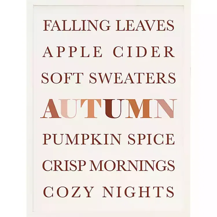 Hot Fall Essentials Framed Wall Plaque Fall
