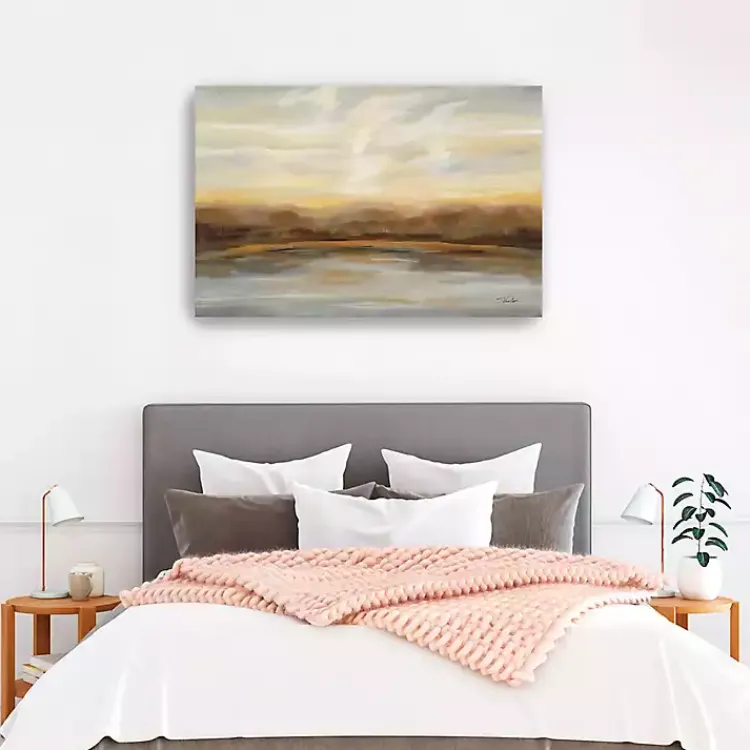 Kirklands Home Canvas Art|Fall Lake Sunset Canvas Art Print, 48x32 in.