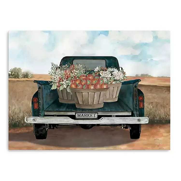 Fall Market Truck Canvas Art Print, 24x18 in. Fall