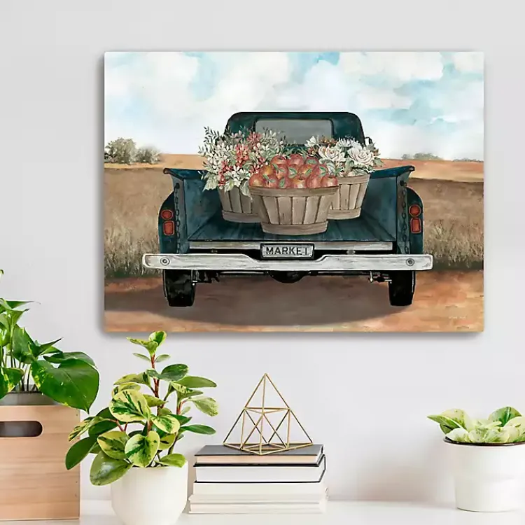 Fall Market Truck Canvas Art Print, 24x18 in. Fall