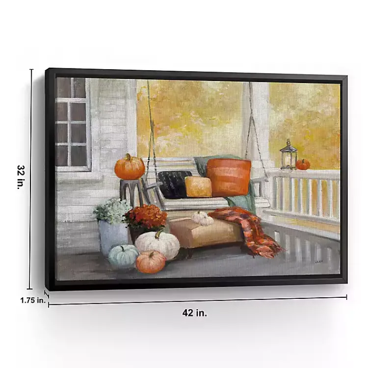 New Fall Porch Swing Canvas Wall Art Fall