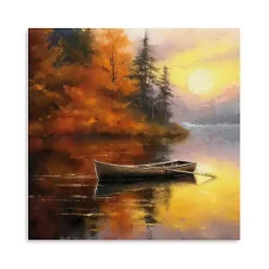 Outlet Fall Sunset Canvas Art Print, 40x40 in. Fall