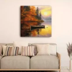 Outlet Fall Sunset Canvas Art Print, 40x40 in. Fall