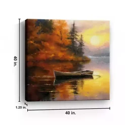 Outlet Fall Sunset Canvas Art Print, 40x40 in. Fall