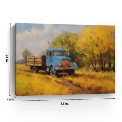 Sale Fall Truck in Field Canvas Art Print, 32x24 in. Fall