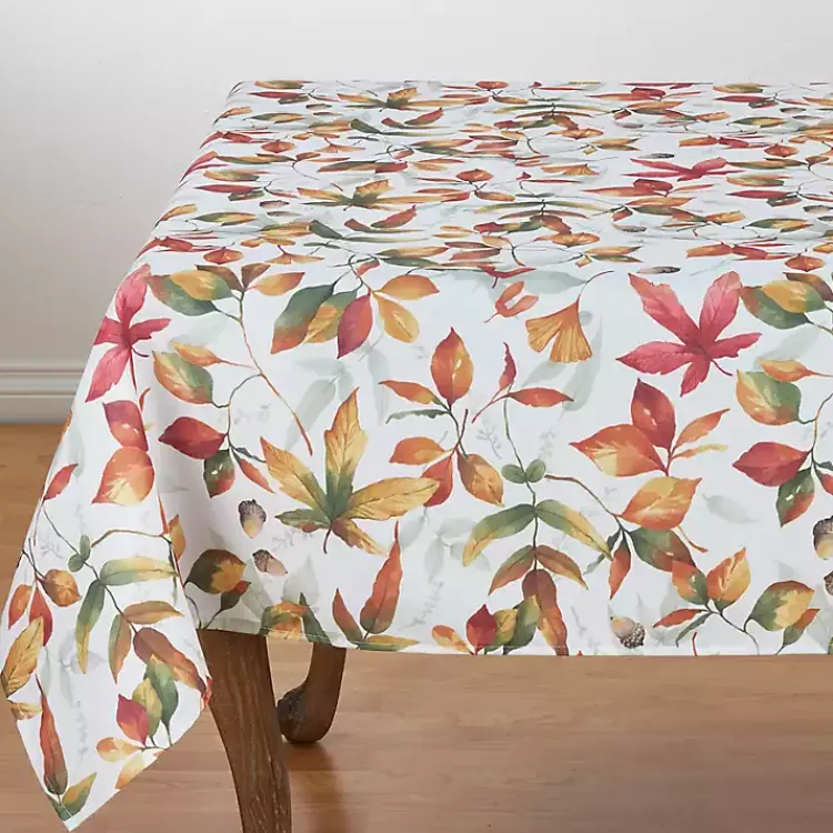 Kirklands Home Table Linens|Falling Leaves Acorn Harvest Square Table Cloth