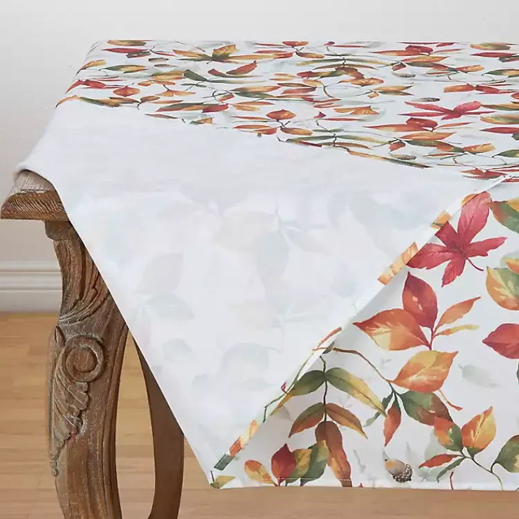 Kirklands Home Table Linens|Falling Leaves Acorn Harvest Square Table Cloth