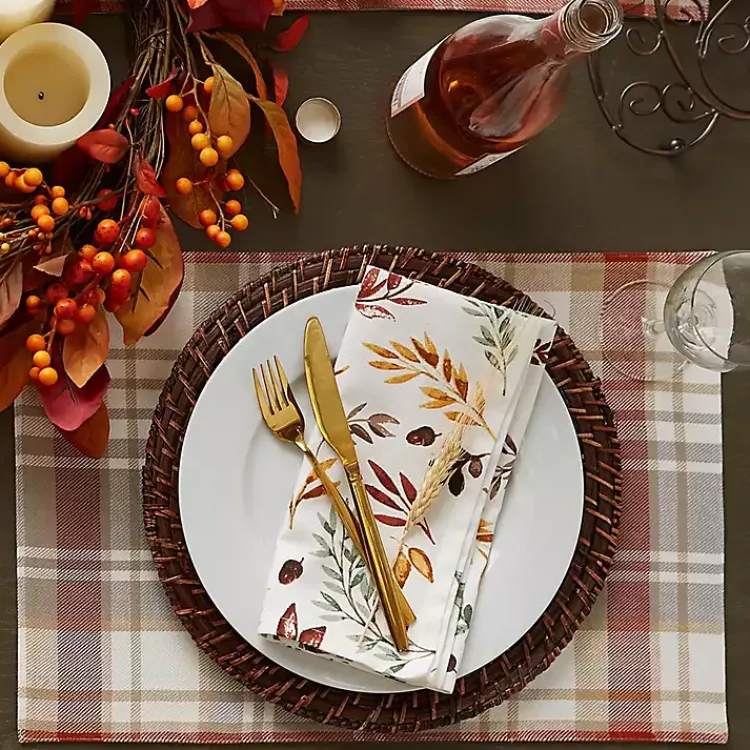 Kirklands Home Table Linens|Falling Leaves Napkins, Set of 6