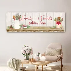 Family & Friends Gather Here Canvas Print Christmas Art & Wall Decor