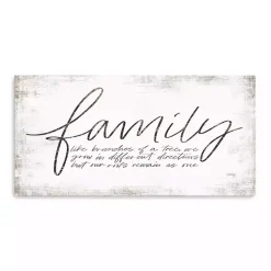 Kirklands Home Wall Quotes & Signs|Family Branches Canvas Art Print, 60x30 in. White