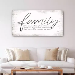 Kirklands Home Wall Quotes & Signs|Family Branches Canvas Art Print, 60x30 in. White
