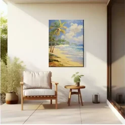 Kirklands Home Outdoor Wall Decor|Faraway Island Outdoor Canvas Art Print Multi