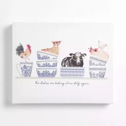 Kirklands Home Canvas Art|Farm Animal Dishes Canvas Art Print