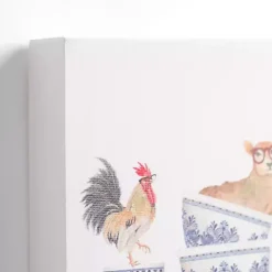 Kirklands Home Canvas Art|Farm Animal Dishes Canvas Art Print