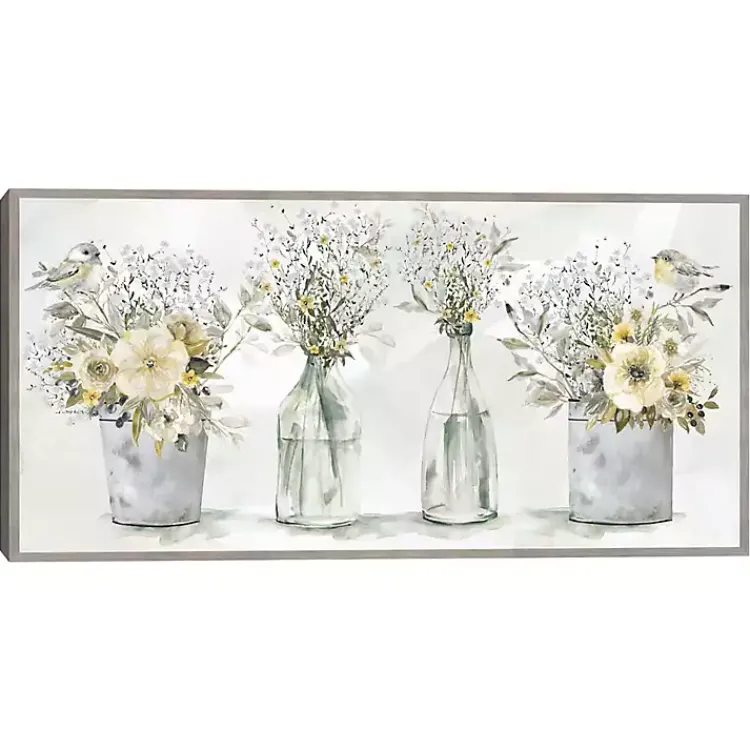 Kirklands Home Canvas Art|Farmhouse Bouquets Framed Canvas Art Print