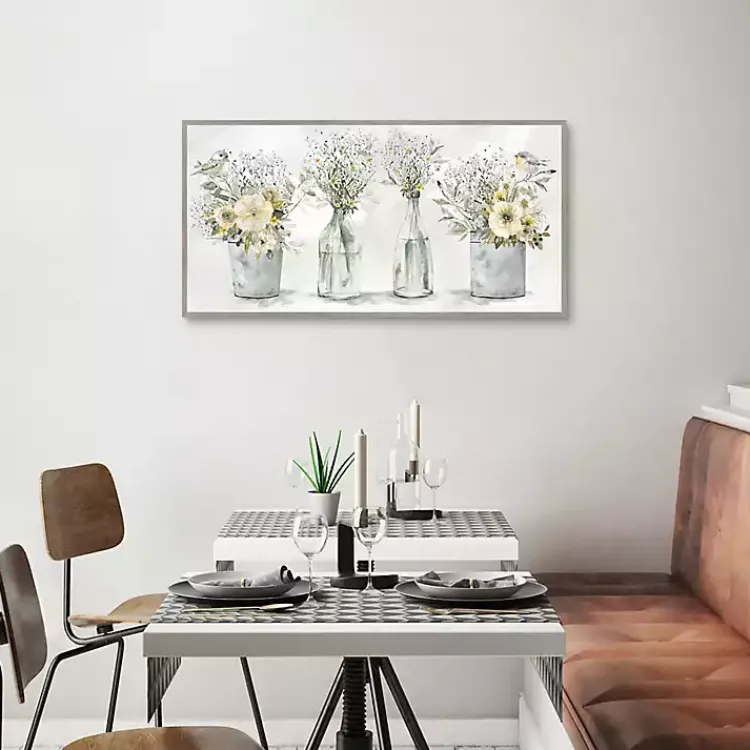 Kirklands Home Canvas Art|Farmhouse Bouquets Framed Canvas Art Print