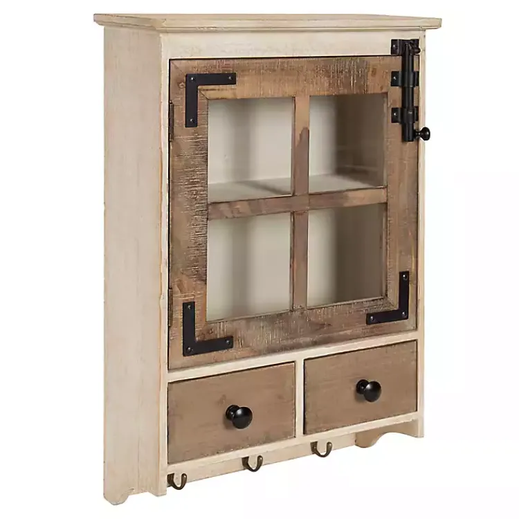 Kirklands Home Wall Storage|Farmhouse 2-Drawer Wall-Mounted Cabinet