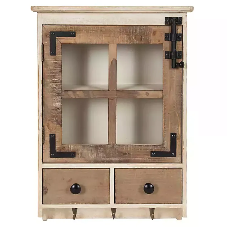 Kirklands Home Wall Storage|Farmhouse 2-Drawer Wall-Mounted Cabinet