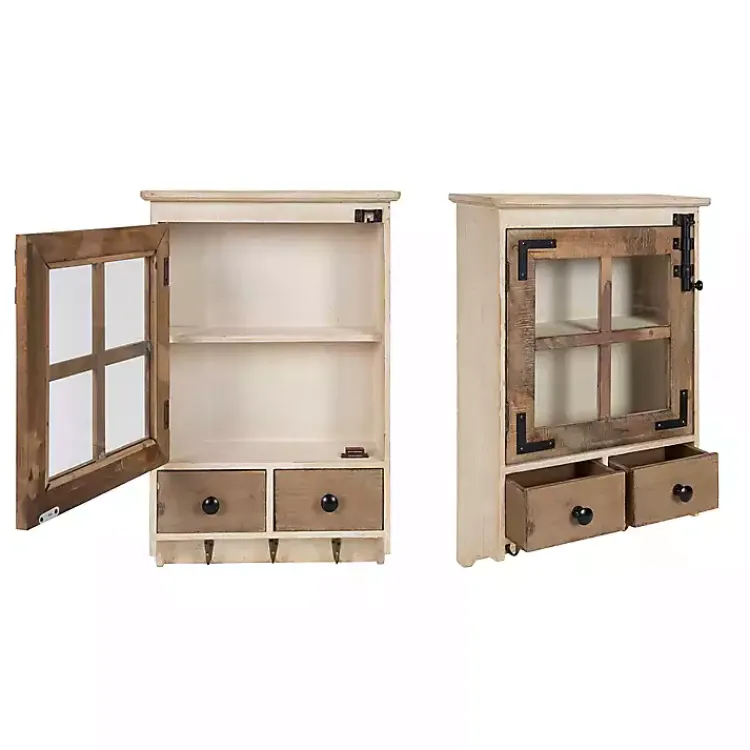 Kirklands Home Wall Storage|Farmhouse 2-Drawer Wall-Mounted Cabinet