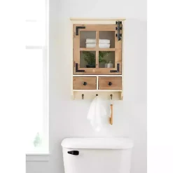 Kirklands Home Wall Storage|Farmhouse 2-Drawer Wall-Mounted Cabinet