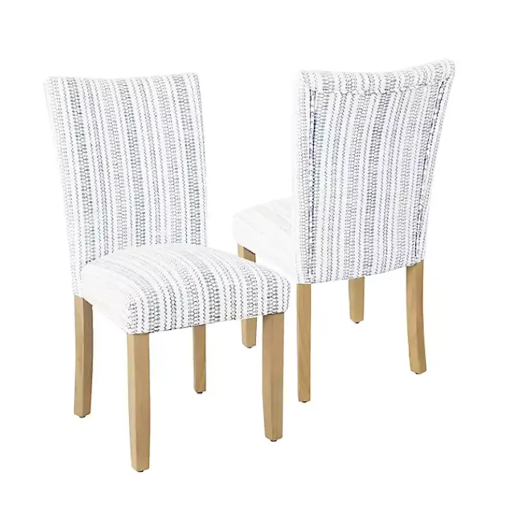 Kirklands Home Dining Chairs|Farmhouse Stripes Highback Dining Chairs, Set of 2