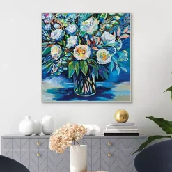 Kirklands Home Canvas Art|Feeling Framed Canvas Art Print Blue