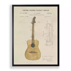 Kirklands Home Framed Art|Fender Guitar Framed Art Print