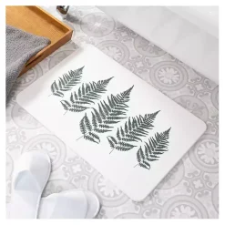 Kirklands Home Bathroom Rugs|Fern Stone Bath Mat