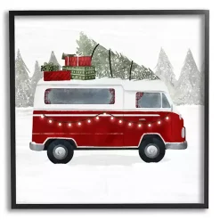 Hot Festive Christmas Van Framed Art Print Christmas Art & Wall Decor