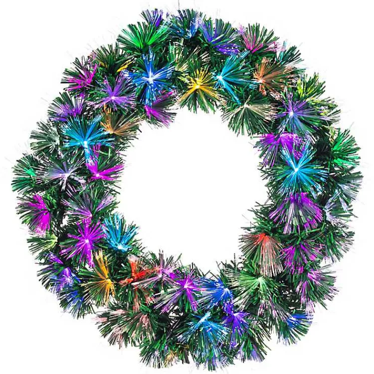 Clearance Fiber Optic Color Changing Christmas Wreath Christmas Wreaths
