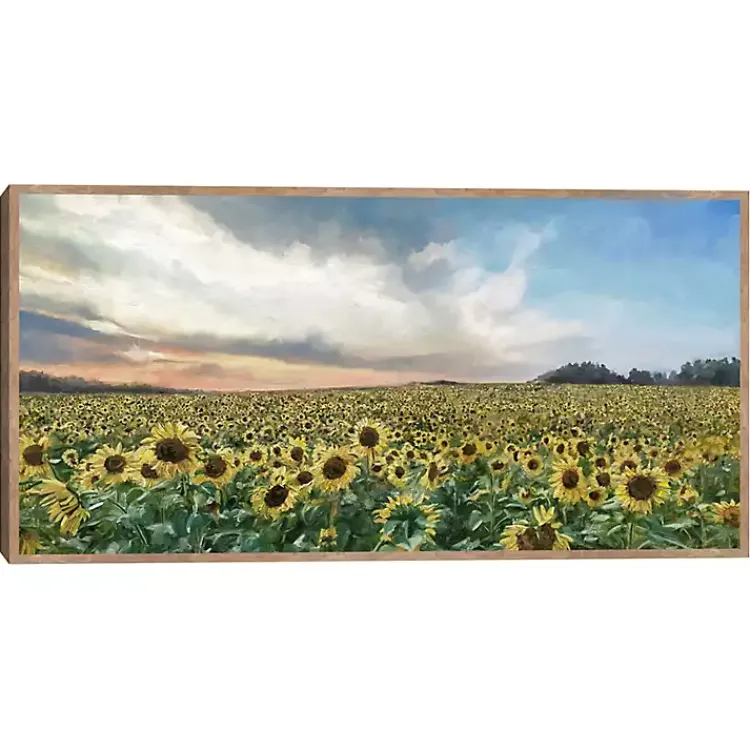 Kirklands Home Canvas Art|Field of Gold Framed Canvas Art Print Multi