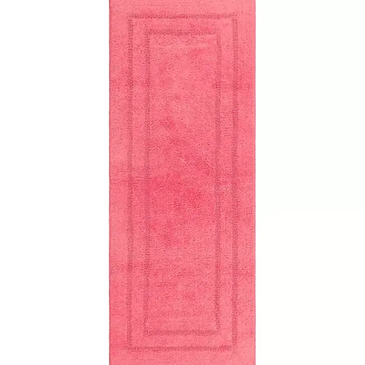 Kirklands Home Bathroom Rugs|Fiesta Plush Reversible Cotton Bath Mat, 60 in. Pink