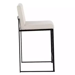 Kirklands Home Bar Stools & Counter Height Stools|Fiji Beige Upholstered Counter Stools, Set of 3 Tan