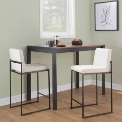 Kirklands Home Bar Stools & Counter Height Stools|Fiji Beige Upholstered Counter Stools, Set of 3 Tan