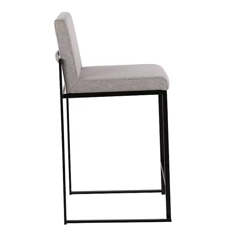 Kirklands Home Bar Stools & Counter Height Stools|Fiji Upholstered Counter Stools, Set of 3 Gray