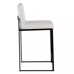 Kirklands Home Bar Stools & Counter Height Stools|Fiji Faux Leather Counter Stools, Set of 3 White