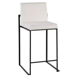 Kirklands Home Bar Stools & Counter Height Stools|Fiji Velvet Counter Stools, Set of 3 White