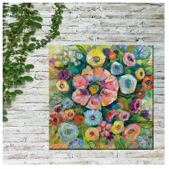 Kirklands Home Outdoor Wall Decor|Firecracker Flowers Outdoor Canvas Art Print Multi